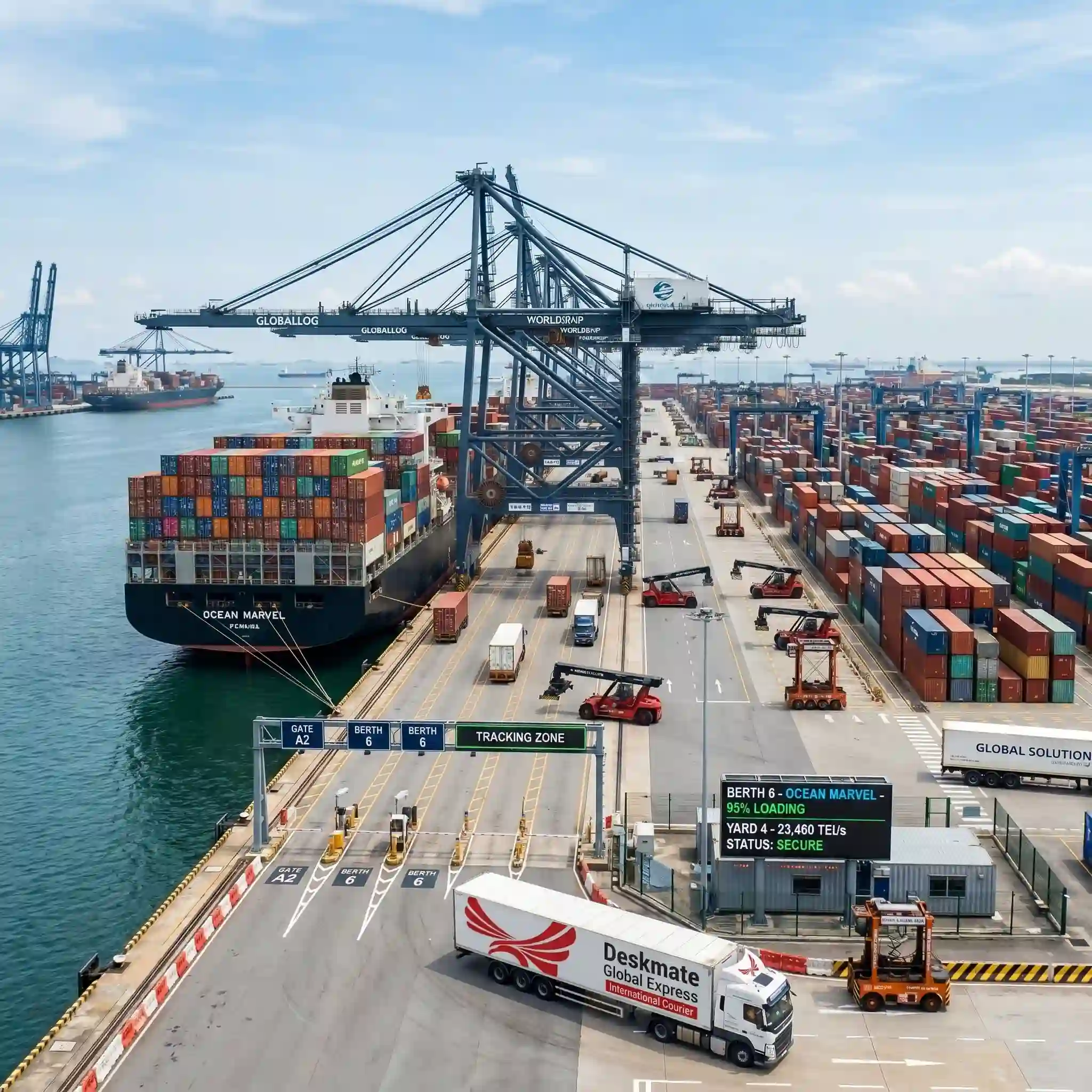 Global shipping solutions — logistics container port